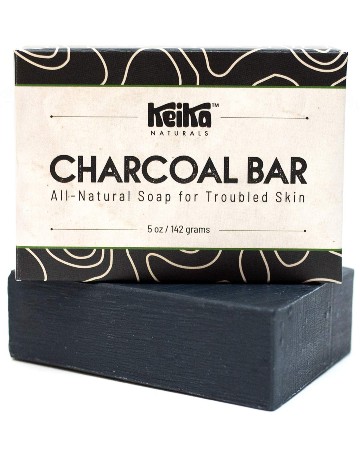Keika Naturals Charcoal Black Soap Bar for Acne