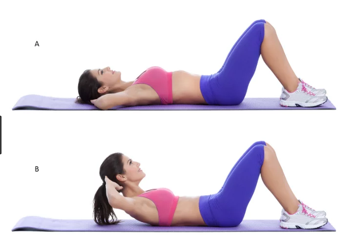 Crunches Exercise for losing belly fat