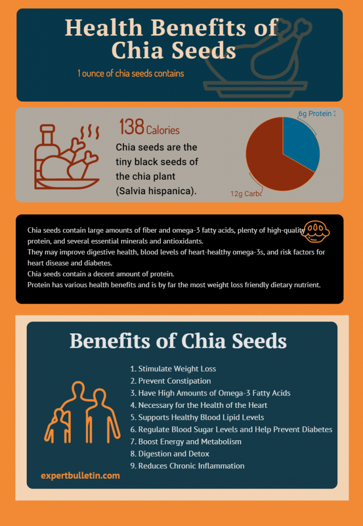 Chia Seeds benefits Infographic